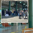 Otogarda panik anları: Ateş açan şüpheli polis bacağından vurarak yakaladı