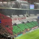 Galatasaray tribünlerinden Filistin koreografisi: "Soykırımı durdurun!"