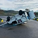 Kontrolden çıkan araç takla attı: Bir yaralı