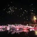 Edirne'de Meriç Nehri'nde kayıklarla fener alayı