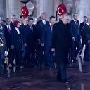 Devlet erkanı Anıtkabir'de: Cumhurbaşkanı Erdoğan Atatürk mozolesine çelenk bıraktı