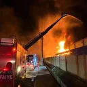 Samsun'da geri dönüşüm fabrikasında yangın