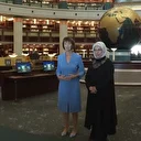 Emine Erdoğan Almanya Başbakanı Merz'in eşiyle Millet Kütüphanesi'nde