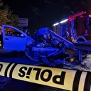 Ümraniye'de otomobil bariyere ok gibi saklandı