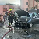 Otomobili alev alan sürücü: Yangın, tıbbi oksijen dolum yapıldığı anda çevreye yayılan gaz nedeniyle çıktı