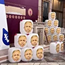 Mansur Yavaş'ın fotoğrafının olduğu boş bidonlar Meclis'te