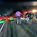 ABD'de ambulans helikopter otoyolun ortasına çakıldı: O anlar kamerada