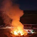 650 ton saman balyası kundaklandı: Yaklaşık maddi zarar 2 milyon lira