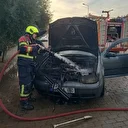 Seyir halinde ilerlerken alev aldı