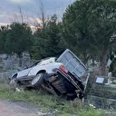 Mezarlığa uçup firar etti: Tekrar kaza mahalline gelen sürücü alkollü çıktı