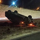 Kontrolden çıkan otomobil ters döndü: Bir yaralı