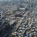 Gazze'deki Meçhul Asker Meydanı Filistinlilerin barınma merkezine dönüştü