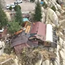 Kapadokya'da kaçak kafe yıkıldı