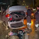 Hurdaya dönen araçtan yara almadan çıktılar