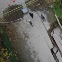 Karabük'te okul inşaatının yanındaki yolun bir bölümü çöktü