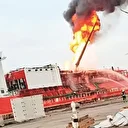 Türk gemisine dron isabet etti