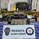 Mudanya’da yüklü miktarda kaçak tütün ürünleri ele geçirildi