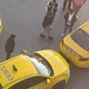 Başakşehir’de meslektaşından taksiciye tokatlı saldırı kamerada