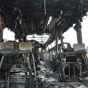 Yolcu otobüsü alevlere teslim oldu: Araç demir yığınına döndü