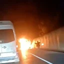 İstanbul’da seyir halinde alev alan İETT otobüsü küle döndü