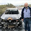 Otomobil seyir sırasında alev aldı: Sürücü son anda kurtuldu