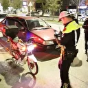 Aksaray'da abartı egzoz ve standart dışı ışıklı motosiklet sürücüsüne 13 bin 776 lira ceza kesildi