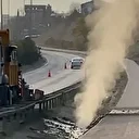 Karabük'te çalışmalar sırasında patlayan doğal gaz borusu tedirgin etti