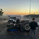 Traktör ile kamyonet kafa kafaya çarpıştı: İki yaralı