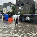 Gazze Şeridi'nde yağış nedeniyle Nuseyrat Mülteci Kampı'ndaki çadırları su bastı