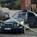Muğla'da sürücüsünün hayatını kaybettiği kaza kamerada
