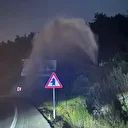 Bodrum'da yine aynı manzara: Ana isale hattı patlayınca tonlarca su caddeye aktı