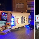 Otomobille hasta taşıyan ambulans çarpıştı: 5 yaralı