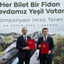 Ulaştırma ve Orman Bakanlığı el ele verdi: Her yolcuya bir fidan