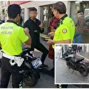 Motosikletin plakasını ’bandana’ ile kapattı: 43 bin 149 TL ceza yedi