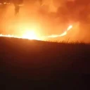 Ermenistan sınırında korkutan örtü yangını