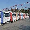 Gebze'den Gazze'ye 10 TIR insani yardım dualarla uğurlandı