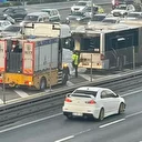İstanbul Florya'da metrobüste yangın çıktı