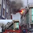 Ataşehir’de otel yangını: Çatı katını alevler sardı