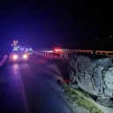 Çorum’da otomobil devrildi: 1’i bebek 3 yaralı