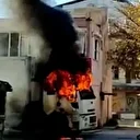 Serik’te park halindeki kamyon alevlere teslim oldu