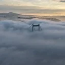 İstanbul Boğazı ve çevresindeki sis manzarası havadan görüntülendi