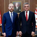 KKTC Cumhurbaşkanı Erhürman İBTAV Mütevelli Heyeti Üyesi Bilal Erdoğan'la görüştü