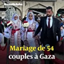 Mariage collectif à Gaza dans les ruines et le blocus