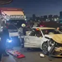 Bağcılar TEM Otoyolu'nda zincirleme kaza: Trafik yoğunluğu oluştu