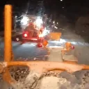 Kara yolu beyaza büründü: Turizm beldesine yılın ilk karı yağdı