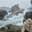 Amasra'da dev dalgalar: Boyu 3 metreyi aştı