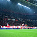 Galatasaray taraftarı Filistin'i yine unutmadı: Filistin özgür değilse dünya tutsaktır