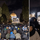 Mescid-i Aksa'da teravih namazı: Binlerce Filistinli İsrail güçlerinin kısıtlamasına rağmen saf tuttu