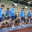 Trabzonspor Göztepe maçı hazırlıklarını salonda sürdürdü