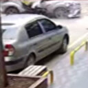 Samsun'da skandal kaza: Ehliyetsiz otopark görevlisi emanet araçla motokuryeyle çarpıştı